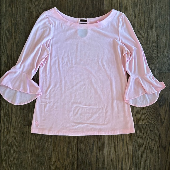 Lilly Pulitzer Fontaine Pink Bellsleeve Soft Top🌸 - Picture 2 of 10